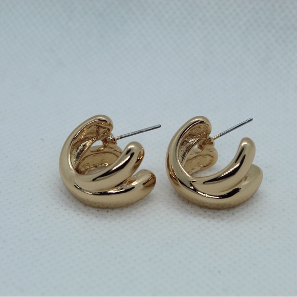 Gold Hoop Earrings - Picture 2 of 3